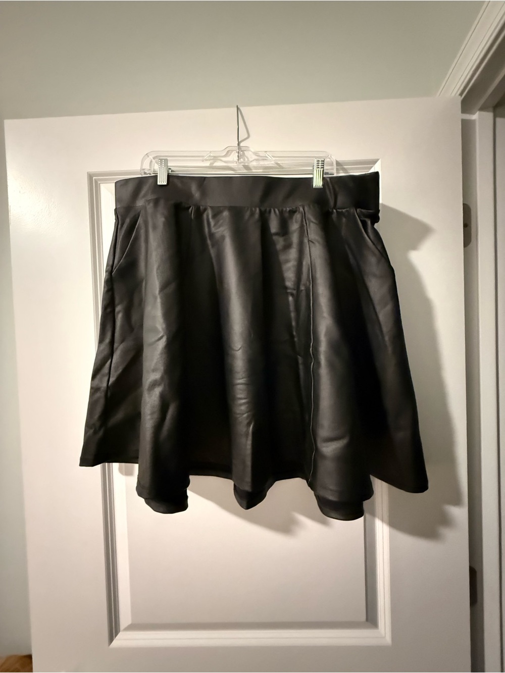 torrid Black Faux Leather Skater Circle Skirt